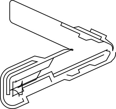 Mimari proje yazı tipi, teknik çizim tarzı alfabe. Geometrik tipografi. Tel çerçeve sembolü, mimari logo ve başlık için taslak vuruşları olan tipografik tasarım. İzole vektör tipi.
