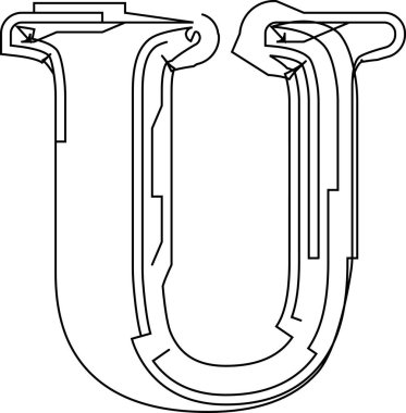 Mimari proje yazı tipi, teknik çizim tarzı alfabe. Geometrik tipografi. Tel çerçeve harfleri, mimari logo ve başlık için taslak darbeleri olan tipografik tasarım. İzole vektör tipi.