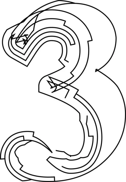 Architektonické Písmo Projektu Technická Abeceda Stylu Kresby Geometrická Typografie Číslo — Stockový vektor