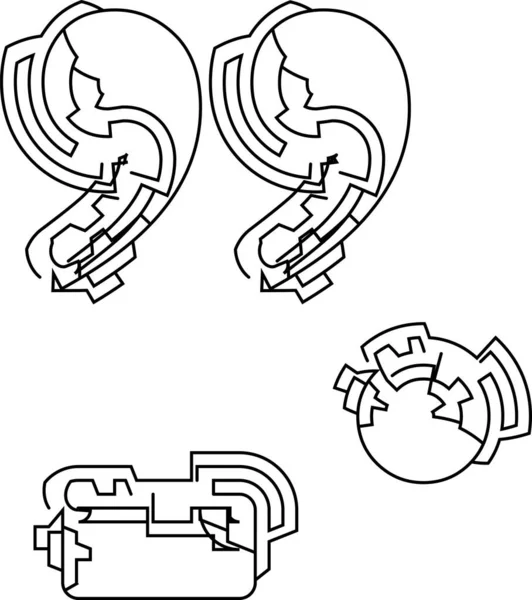 Архитектурный Шрифт Технический Алфавит Рисования Геометрическая Типография Символ Wireframe Типографский — стоковый вектор