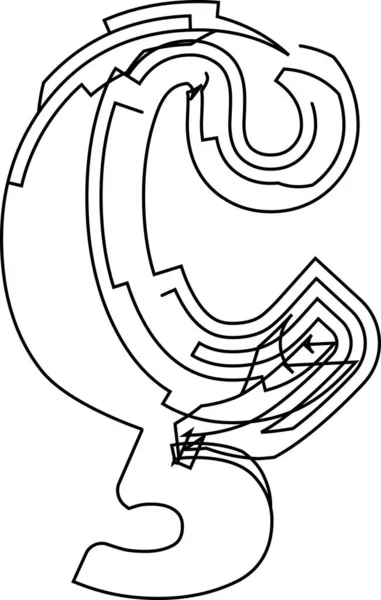 Архитектурный Шрифт Технический Алфавит Рисования Геометрическая Типография Символ Wireframe Типографский — стоковый вектор