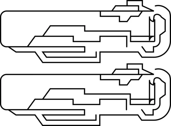 프로젝트 드로잉 알파벳 기하학적 타이포그래피 와이어 프레임 Wireframe Symbol 로고와 — 스톡 벡터