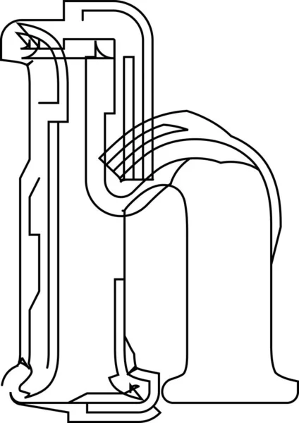 Arkitektonisk Projekttypsnitt Teknisk Ritstil Alfabet Geometrisk Typografi Wireframe Bokstäver Typografisk — Stock vektor