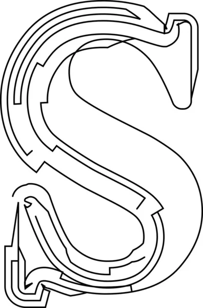 Mimari Proje Yazı Tipi Teknik Çizim Tarzı Alfabe Geometrik Tipografi — Stok Vektör