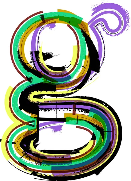 Kunst Geschetste Lettertypen Kleine Letters Symbolen Vector Illustratie Letter — Stockvector