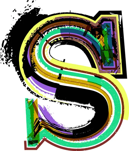 Kunst Skizzierte Schriften Kleinbuchstaben Vektorillustration Buchstaben — Stockvektor
