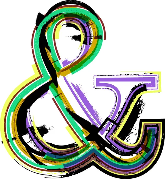 Art Sketched Ampersand Symbols Fonts Vector Illustration — Stock Vector