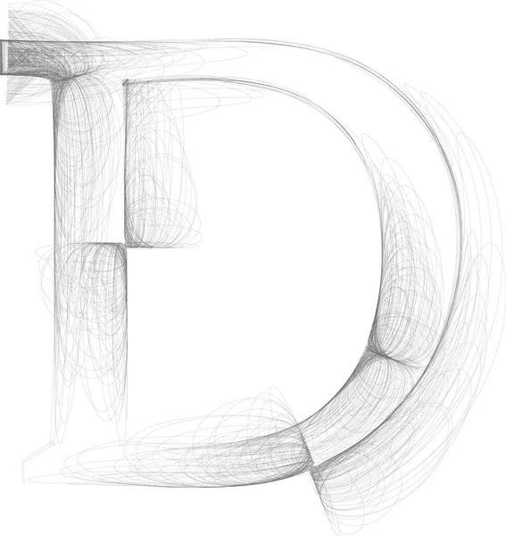 Garabato Dibujo Digital Dibujado Vector Dibujado Mano Carta — Vector de stock