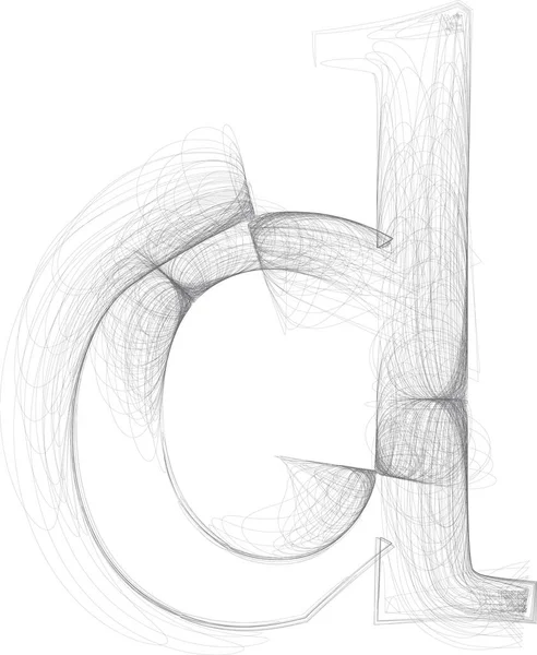 Garabato Dibujo Digital Dibujado Vector Dibujado Mano Carta — Archivo Imágenes Vectoriales