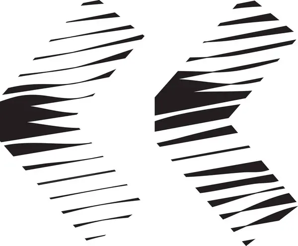 Símbolo Con Línea Movimiento Raya Logotipo Ilustración — Vector de stock