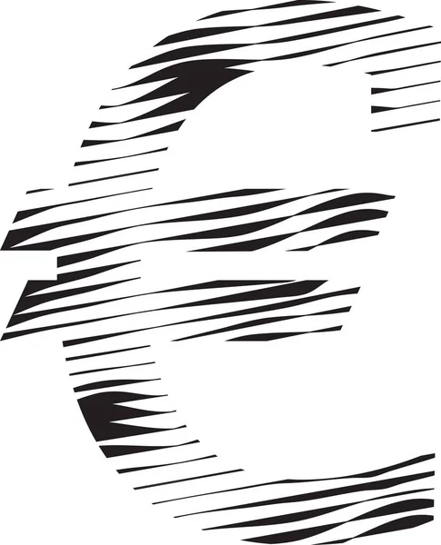 Euro Symbool Met Streep Motion Line Logo Illustratie — Stockvector