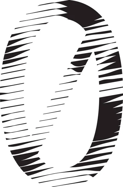 Nummer Streep Motion Line Logo Illustratie — Stockvector