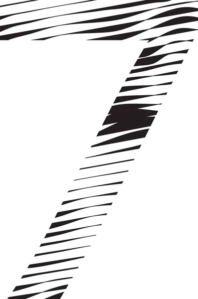 Nummer Streep Motion Line Logo Illustratie — Stockvector