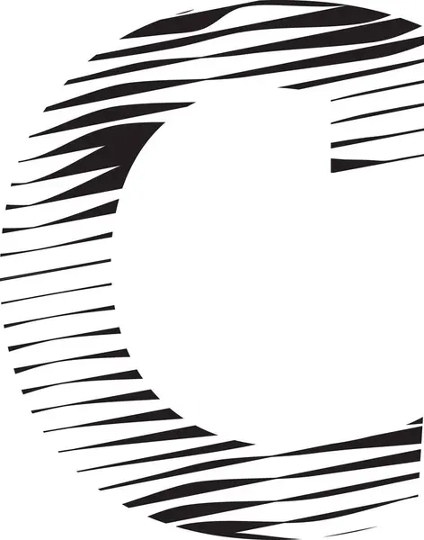 Písmeno Proužkové Logo Čáry Pohybu Ilustrace — Stockový vektor