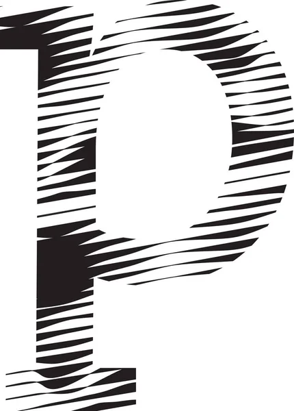 Písmeno Proužek Pohyb Čára Logo Ilustrace — Stockový vektor