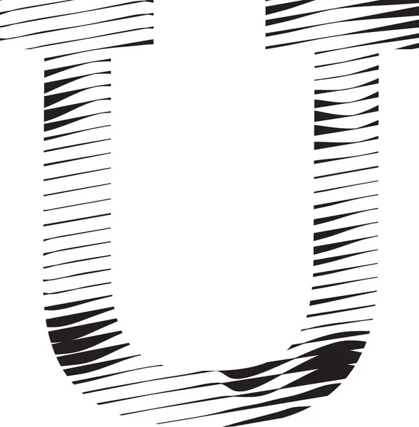字母U条运动线标识图解 — 图库矢量图片