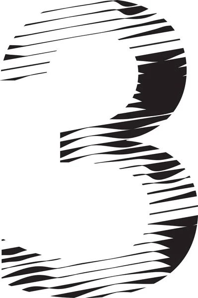 Nummer Streep Motion Line Logo Illustratie Rechtenvrije Stockvectors
