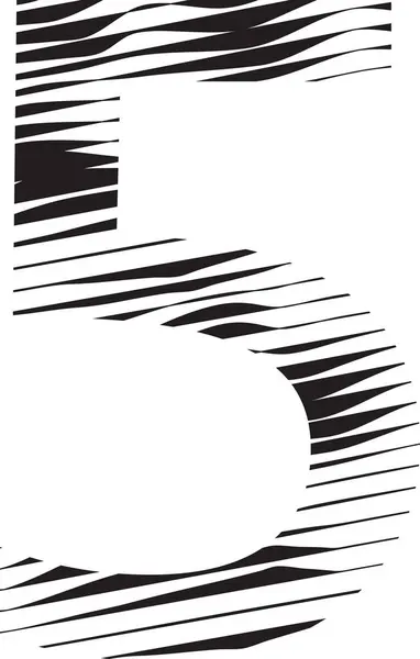 Número Rayas Línea Movimiento Logotipo Ilustración Ilustración De Stock