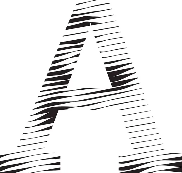 Letter Een Streep Motion Line Logo Illustratie Rechtenvrije Stockillustraties