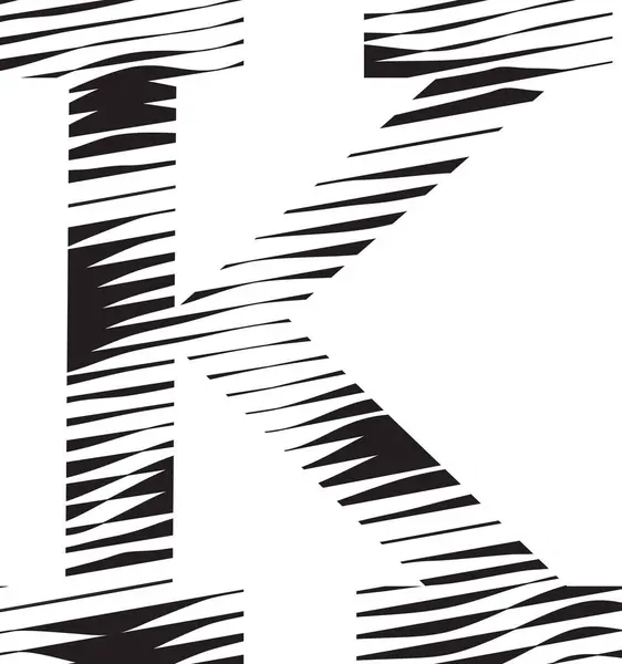 字母K条运动线标识图解 免版税图库矢量图片