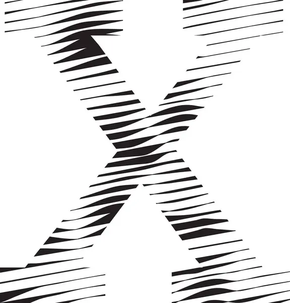 字母X条状运动线标识图解 矢量图形