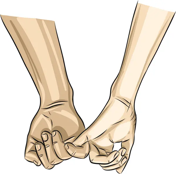 二人の異人種間の人間の手が互いに握り合っている コンセプトロマンスは 人種差別に対する愛 団結をサポートしています 多民族カップルベクターイラスト ストックベクター