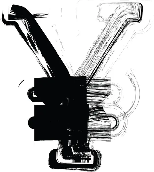 Teksturowana Czcionka Erodowaną Szorstką Teksturą Druku Unikalna Czcionka Projektu Symbol Grafika Wektorowa