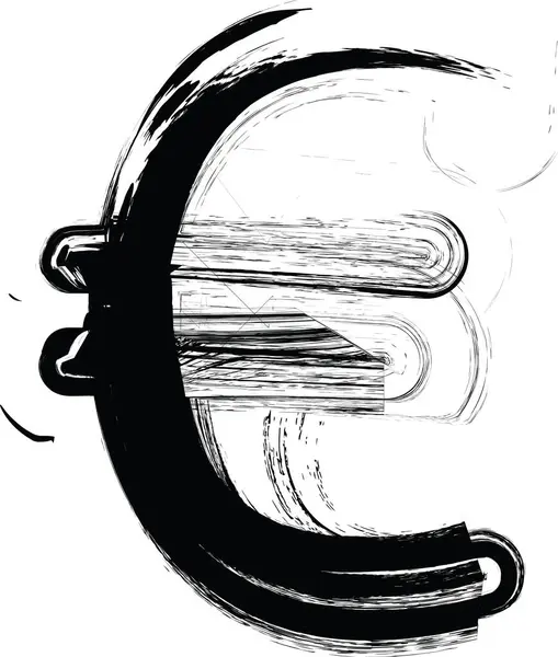 Teksturowana Czcionka Erodowaną Szorstką Teksturą Druku Unikalna Czcionka Projektu Symbol Ilustracja Stockowa