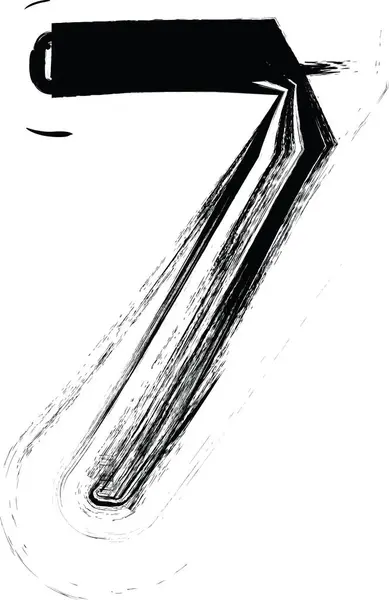 Texturierte Schrift Mit Einer Erodierten Groben Buchdrucktextur Einzigartige Designschrift Nummer Stockillustration