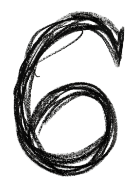 El yazısı kroki siyah numarası 6