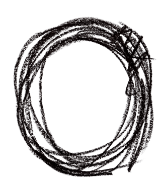 Siyah pastel pastel boya ile yapılmış daire şekli