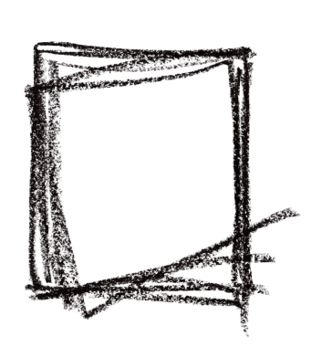 Siyah pastel pastel boya ile yapılmış kare şekli