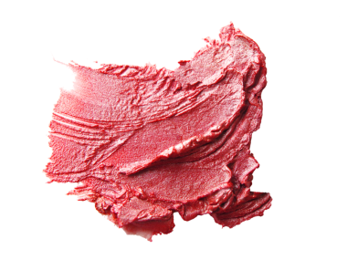 Şeffaf arkaplanda lekeli bir ruju kapat