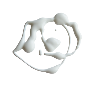 Şeffaf bir arka planda beyaz krem, mayonez olarak da kullanılabilir.