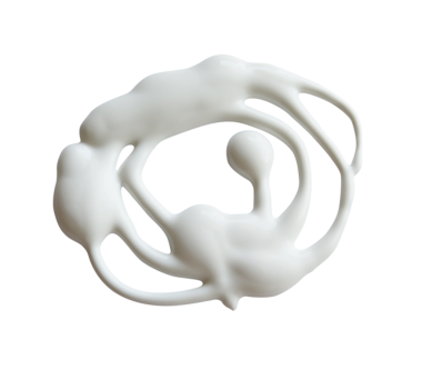 Şeffaf bir arka planda beyaz krem, mayonez olarak da kullanılabilir.