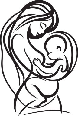 Bir annenin bebeğini kucağına alması, sevgiyi, ilgiyi ve aile bağını sembolize eder. Annelik ve aile teması için ideal..