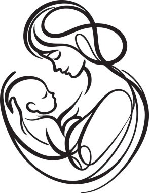 Bir annenin bebeğini kucağına alması, sevgiyi, ilgiyi ve aile bağını sembolize eder. Annelik ve aile teması için ideal..