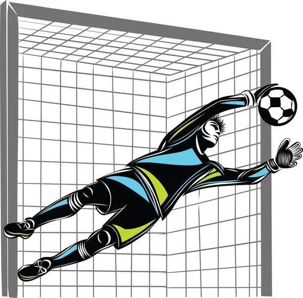 Kalecinin kalenin önünde kurtarışını gösteren bir resim.