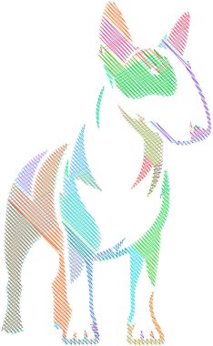 Amerikan Bulldog 'unun tasviri, kaslı yapısını ve ayırt edici özelliklerini gösteriyor.