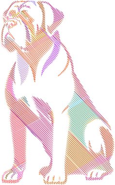 Güçlü bir Bullmastiff örneği, kaslı yapısını ve özenli ifadesini sergiliyor. Evcil hayvan tasarımları, markalaşma, baskılar ve eğitim materyallerinde kullanım için ideal.