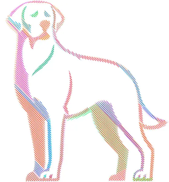 Labrador Retriever 'ın neşeli ve sadık kişiliğini gözler önüne seren aile odaklı ya da evcil hayvan temalı projeler için mükemmel bir tasviri.