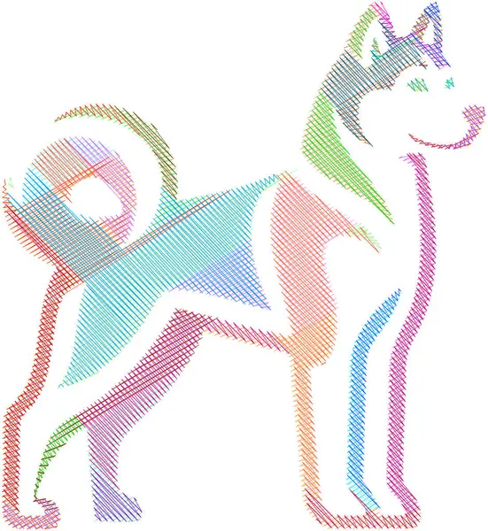 Sibirya Husky 'sinin canlandırılması, enerjik ruhunu ve çarpıcı özelliklerini yansıtıyor, maceracı ve evcil hayvan temalı tasarımlar için ideal..