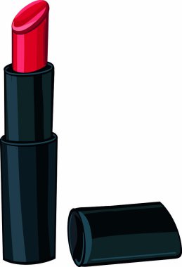 Şapkası yanında açık ruj, güzellik ve kozmetik temalar için ideal..