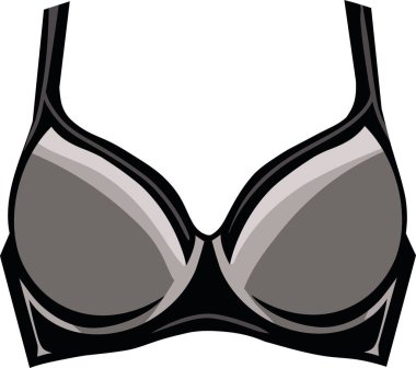 Modern bir sütyen çizimi zarif bir yapı ve destekleyici bir form, moda, iç çamaşırı ve giyim teması için ideal..