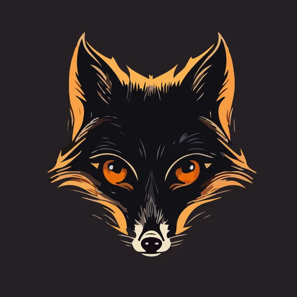 狐狸头的矢量绘图 为您的标志或贴纸设计 — 图库矢量图片