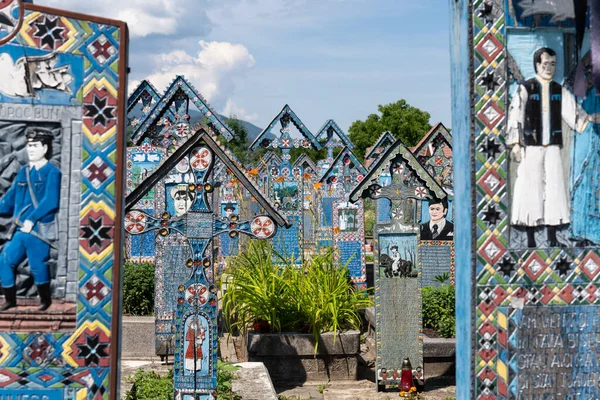 Sapanta Roumanie Juillet 2022 Cimetière Joyeux Dans Village Sapanta Comté — Photo