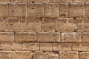 Antik Yunan taş duvar dokusu arka planı.