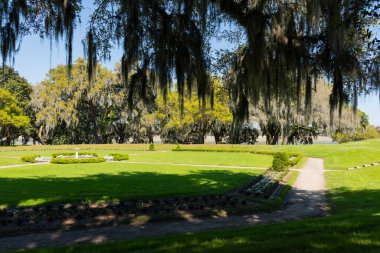 View of the octagonal garden at Middleton Place in South Carolina, United States. clipart