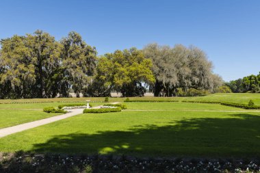 ABD 'nin Güney Carolina eyaletindeki Middleton Place' deki sekizgen bahçe manzarası.