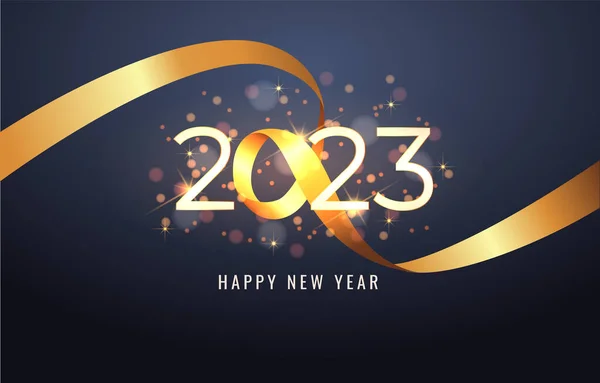Año Nuevo 2023 Fondo Con Color Oro Vector De Stock